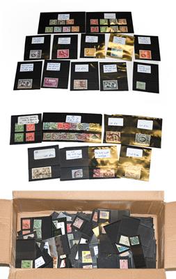 Lot 2109 - British Commonwealth, small box of approx. 200 stockcards/cut-down cards, a chaotic mass 19th...