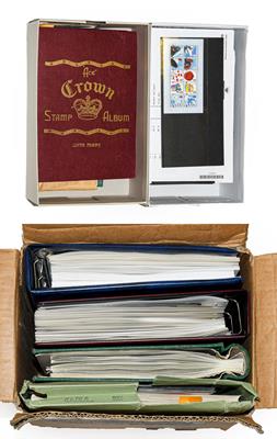 Lot 2143 - Great Britain collection, plus worldwide schoolboy albums with China, a wine box and two shoeboxes