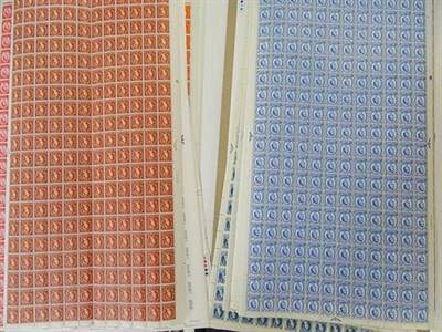 Lot 2148 - Great Britain, pre-decimal sheets, over 65 sheets including early phosphor defins set and...