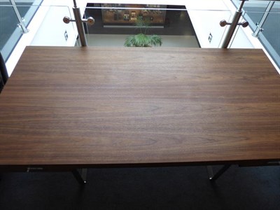 Lot 1194 - A Carl Hansen & Son Walnut CH110 Directors Desk, with two slender drawers, each with dividers...