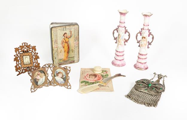 Lot 68 - A Collection of Various Items, including: decanters stoppers in the form of heads; an enamelled...