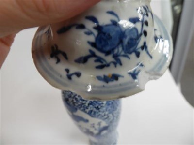 Lot 125 - Two 19th century Chinese blue and white vases and a later decorative example (3)