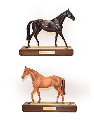 Lot 139 - An Everleigh Fine China horse ''Burrough Hill Lad'' and a Malvern Fine China horse...