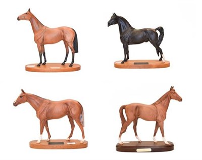 Lot 146 - Beswick Connoisseur Horses including: Grundy and Morgan Horse, on wooden plinths (4)