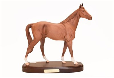 Lot 146 - Beswick Connoisseur Horses including: Grundy and Morgan Horse, on wooden plinths (4)