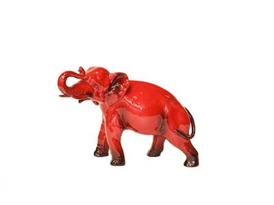 Lot 151 - A modern Royal Doulton flambe elephant