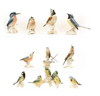 Lot 156 - A selection of Karl Ens porcelain bird models (one tray)