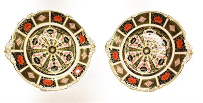Lot 175 - A pair of Royal Crown Derby Old Imari twin-handled serving plates (second quality)