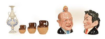 Lot 180 - Ceramics including Carltonware Satirical teapots