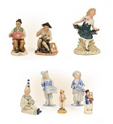 Lot 181 - Quantity of china figures including bisque