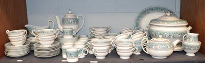 Lot 269 - A Wedgwood Florentine W2714 tea/coffee/dinner service, including large tureen, cover (Cracked)...