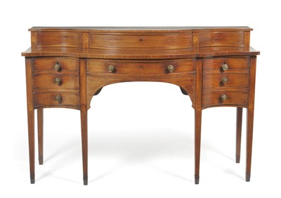 Lot 1533 - A Scottish Serpentine Front Sideboard, circa 1820, the staged top above a central bowfront...