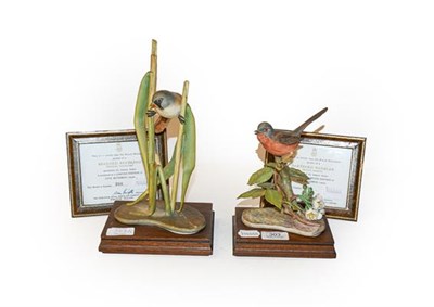 Lot 303 - Two Royal Worcester limited edition models, comprising, 'Bearded Reedling' 200 of 500, and...