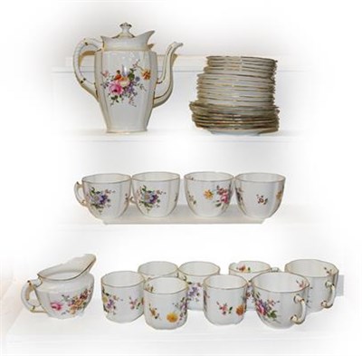 Lot 336 - A Royal Crown Derby Posy pattern part tea service