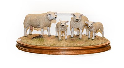 Lot 344 - Wildtrack Texel Family Group, limited edition 265/850, on wood base