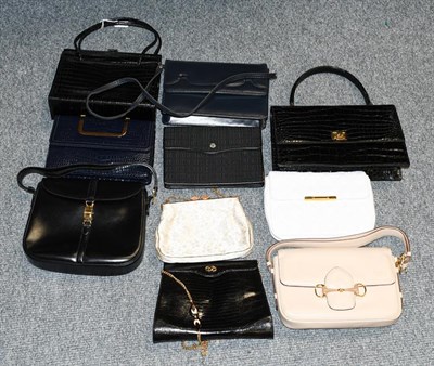 Lot 366 - Ten various ladies handbags by Celine, Moskovitz, D Henry, Peter Leigh etc