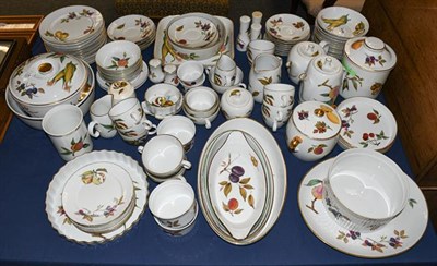 Lot 403 - A Royal Worcester Evesham pattern part dinner service