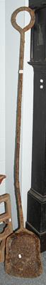 Lot 428 - A 19th century clinker's paddle (railway shovel), 197 cm (77 1/2 inches)