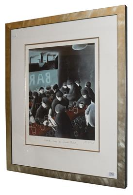 Lot 1000 - Mackenzie Thorpe (b.1956) ''Lunchtime in Southbank'' Signed, inscribed and numbered XLVI/C, a...