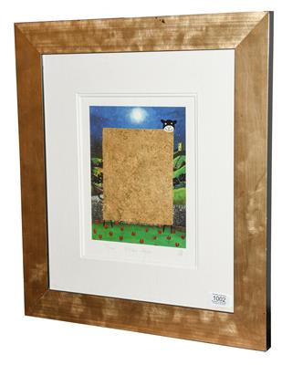 Lot 1002 - Mackenzie Thorpe (b.1956) ''Golden Sheep'' Signed, inscribed and numbered 137/2000, a colour...