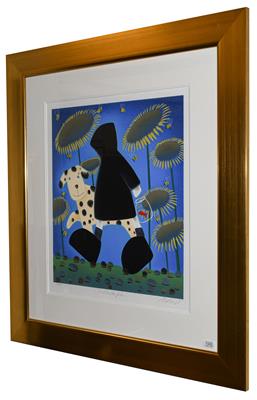 Lot 1005 - Mackenzie Thorpe (b.1956) ''Walking the Fish'' Signed, inscribed and numbered AP 44/65, a...