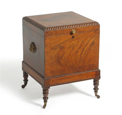 Lot 1552 - A Regency Mahogany Wine Cooler, early 19th century, of rectangular form with gadrooned...