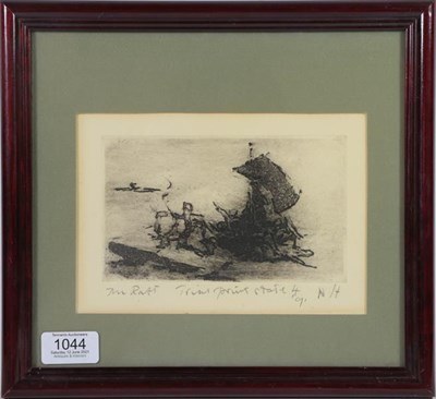 Lot 1044 - Nicholas Horsfield (1917-2005)  ''The Raft'' Initialled and inscribed trial print state 4/9,...