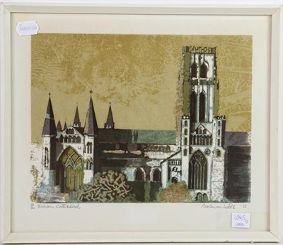 Lot 1045 - Norman Wade (20th/21st century) ''Cathedral (III)'' Signed, inscribed and numbered 49/70, woodblock