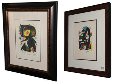 Lot 1055 - After Joan Miró (1893-1983) Spanish ''La Melodie Acide'' Numbered 803/1500, lithograph,...