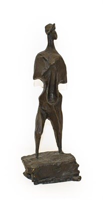 Lot 1079 - B.C *** (20th/21st century) Standing figure Indistinctly signed, spelter, 39.5cm high  Artist's...