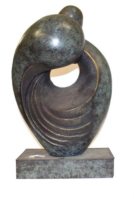 Lot 1086 - Contemporary School Abstract  Patinated metal, 63cm high  Artist's Resale Rights/Droit de Suite may
