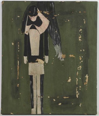 Lot 1092 - After Laurence Stephen Lowry RBA, RA (1887-1976)  Study of a standing girl Oil on canvas,...