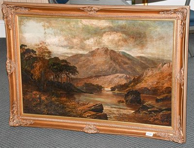 Lot 1120 - British School (19th/20th century) Highland landscape, instinctly signed, oil on canvas board, 57cm