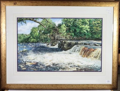 Lot 1143 - M F Bodard? (Contemporary) Richmond Falls, signed and dated 2002 watercolour, 44cm by 70cm (not...