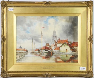 Lot 1149 - L.Van Staaten, Goorinhein on the Maas, signed watercolour, 29cm by 40cm
