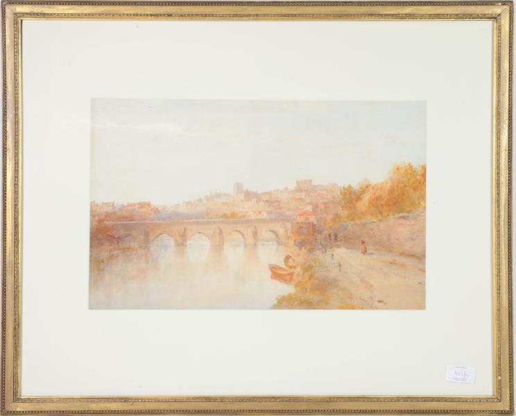 Lot 1153 - Iris Burton, Harbour side Castle, signed and dated September 2002 watercolour together with...