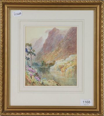 Lot 1168 - George Whyatt, Highland Loch, signed watercolour, 19cm by 17cm