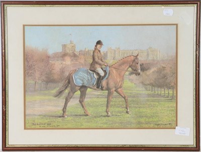 Lot 1174 - After Roger Inman four equestrian prints, the Duchess of York, Vonjo O' Neal, Princess Anne at...