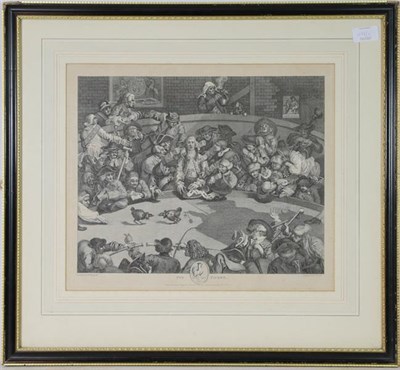 Lot 1177 - After William Hogarth prints entitled Pitt Ticket and the Enraged Musician, late 19th/early...