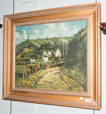 Lot 1194 - D Kessler (contemporary) European village scene, signed oil on canvas, 50cm by 60cm