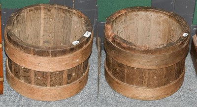Lot 1240 - A pair of timber grain measures