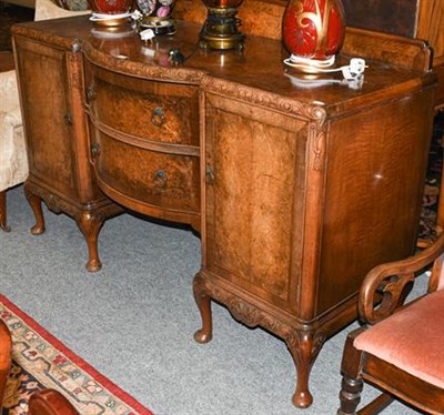 Lot 1260 - A reproduction burr walnut sideboard 165cm by 66cm by 114cm