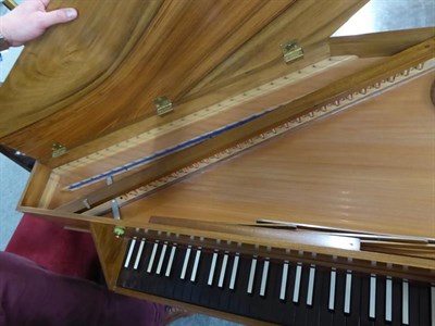Lot 1267 - John Morley of London harpsichord, virginal number 940 with tuning key