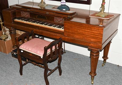 Lot 1271 - A 19th century rosewood and mahogany Clementi & Comp, London square piano 179cm by 70cm by...