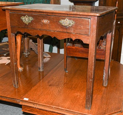Lot 1364 - An 18th century oak side table, 78cm by 48cm by 70cm