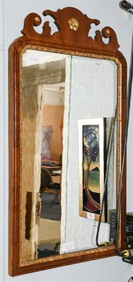 Lot 1402 - A parcel gilt fret wall mirror