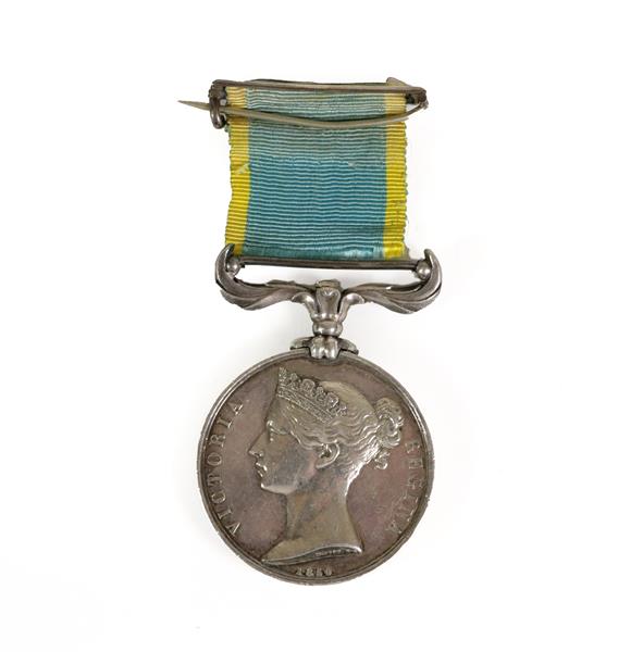 Lot 2 - A Crimea Medal, 1854, un-named as issued, with buckled ribbon brooch