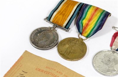 Lot 19 - A First World War Pair, comprising British War Medal and Victory Medal, awarded to 2255 PTE....