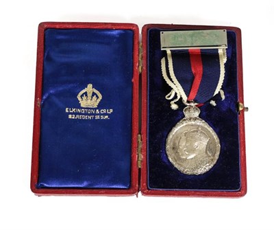 Lot 19A - A Coronation Medal, 1902, silver, in Elkington & Co. Ld. red leather case of issue.