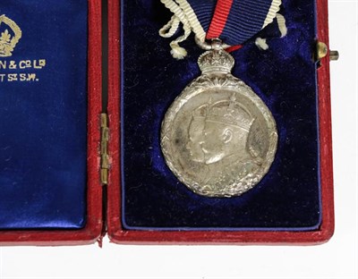 Lot 19 - A Coronation Medal, 1902, silver, in Elkington & Co. Ld. red leather case of issue.